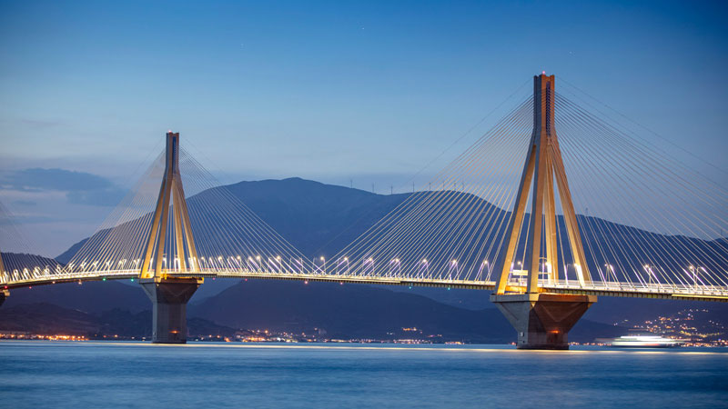 Vista aerea ponte strallato | Ponte di Messina